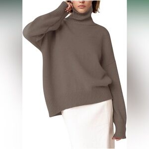 Brown Turtleneck Sweater